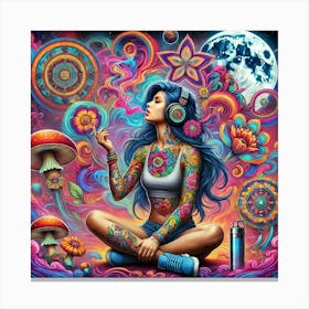 Psychedelic Girl Canvas Print