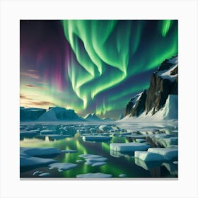 Northern Lights Aurora Aurora Borealis Sky Light Night Canvas Print