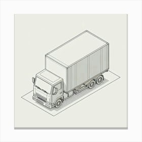Isometric Truck 3 Canvas Print