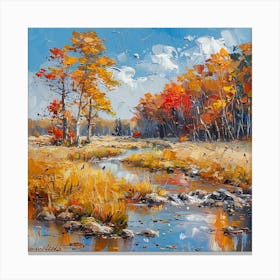 Autumn River Canvas Print