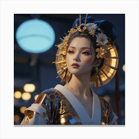 Creative Geisha Artwork 24 Canvas Print