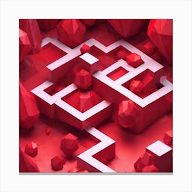 Red Labyrinth Canvas Print