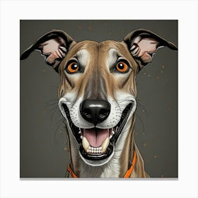 Greyhound Dog Portrait 2 Canvas Print