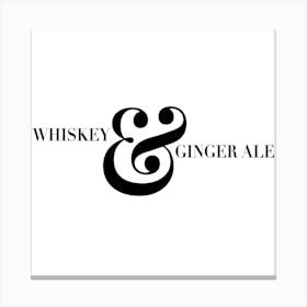 Whiskey And Ginger Ale Square Canvas Print