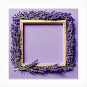 Lavender Flower Frame Canvas Print