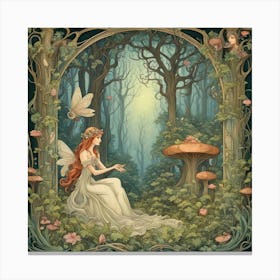 Fairy In The Forest Canvas Print