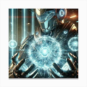 Cascade Sovereignty Scifi Crystal Defenders Deflect Force Fields Canvas Print