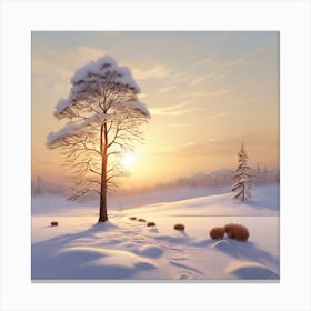 Winter Landscape Canvas Print