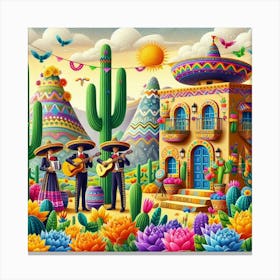 Mexican Folk Art Canvas Print