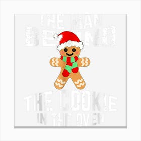 Funny Christmas Pregnancy Man Behind Cookie Dad To Be Canvas Print