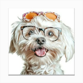 Dog With Glasses 27 Toile