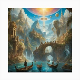 Ethereal Landscape art print paintings Canvas Print