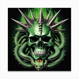 Skull With Spikes 1 Canvas Print