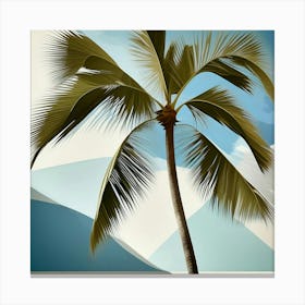 Abstract modernist Coconut palm Canvas Print