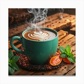 Coffee Cup With Steam 3 Canvas Print