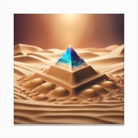 Pyramid In The Sand Canvas Print