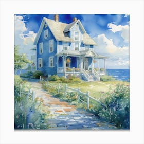 House By The Sea Canvas Print