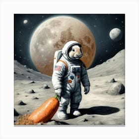 Rabbit On The Moon Canvas Print