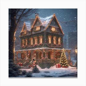 Christmas House 149 Canvas Print