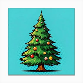 Pop art Christmas tree Canvas Print