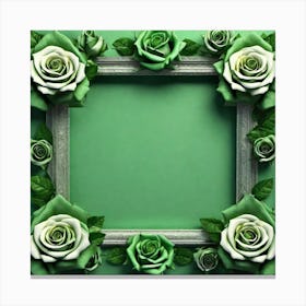 Frame With Roses 3 Canvas Print