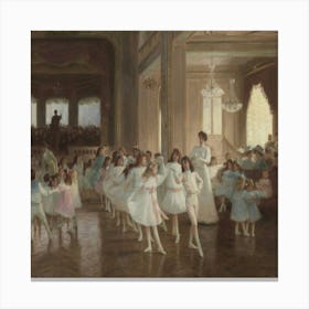 Ballerinas In The Ballroom Canvas Print