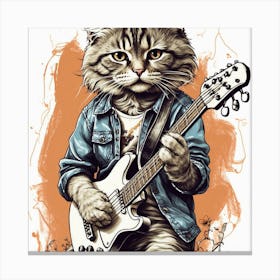 Animal cat music Canvas Print