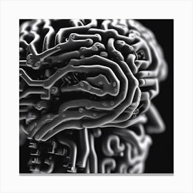 Brain With Circuit Board 4 Canvas Print