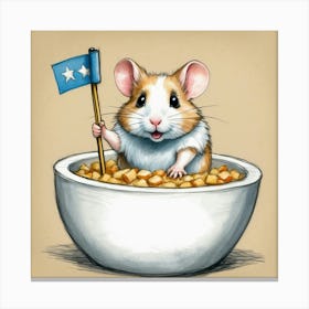 Hamster In A Bowl 2 Canvas Print