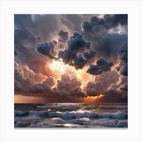 Storm Clouds Over The Ocean Canvas Print