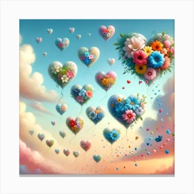 Heart Balloons Canvas Print