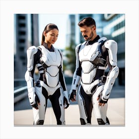 Building A Strong Futuristic Suit Like The One In The Image Requires A Significant Amount Of Expertise, Resources, And Time 7 Canvas Print