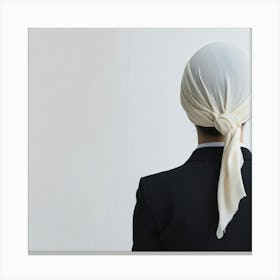 Back Of A Woman Wearing A Turban Canvas Print