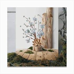 Moss And Flowers 3 Canvas Print