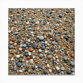 Beach Rocks on the Sand Canvas Print