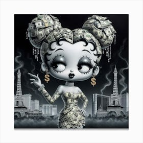 Betty Boop taken over Las Vegas 1 Canvas Print