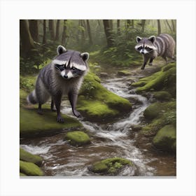 A Little Raccoon 2 Canvas Print