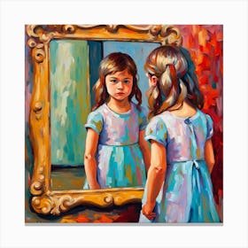 Girl In The Mirror Canvas Print