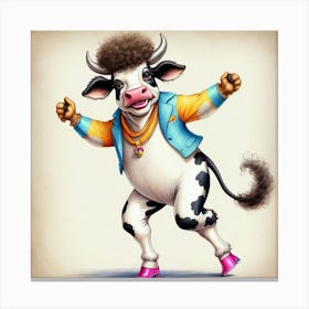 Cow Dancing 6 Canvas Print