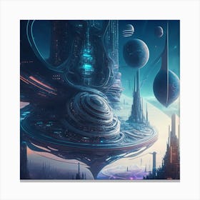 Futuristic City 18 Canvas Print