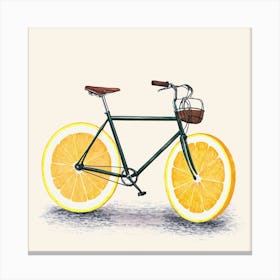 Lemon Bicycle Canvas Print