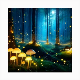 Firefly In The Forest Canvas Print