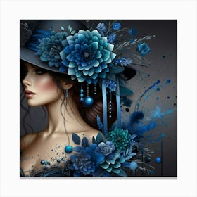 Blue Hat Canvas Print