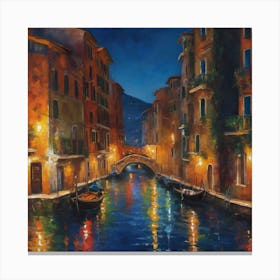 Venice At Night Canvas Print