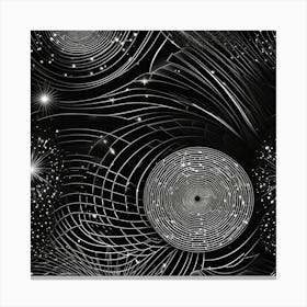 Black And White Swirls 2 Canvas Print