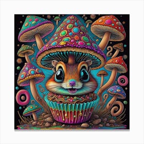 Psychedelic Cupcake Canvas Print