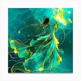 Flower Aura - Lily Of The Valley Canvas Print