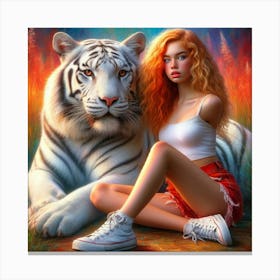 White Tiger 33 Canvas Print