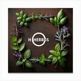 H Herbs Logo Canvas Print