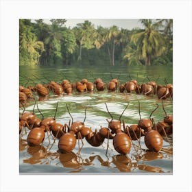 United We Float: The Remarkable Journey of Fire Ants Canvas Print